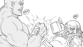 Orc-Dwarf Alliance To Dab On Elves | comic by baalbuddy