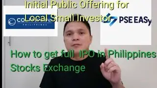 How to get Initial Public Offering (IPO) in PSE Easy for Local Small Investor