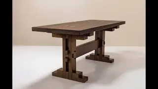 Dining Table in Slavonian Oak by Officina Rivadossi, Italy 1970s