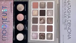 Urban Decay Moondust Quad Palette Space Rider & Natasha Denona I need a nude palette comparison