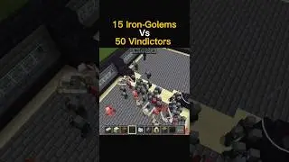 15 Iron Golems vs 50 Vindicators &ndash; Ultimate Minecraft Mob War!