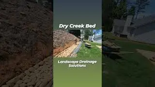 Landscape Drainage Solutions: Custom Dry Creek Bed Installation | Landscape DIY #landscapecontractor
