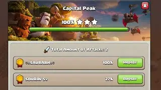 2 Shot Level 9 Capital Peak| Clan Capital Raid| Clash Of Clans