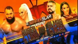 WWE SummerSlam 2018 Rusev & Lana vs Andrade Cien Almas & Zelina Vega Official Match Card