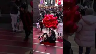Love on the Red Stairs in Times square #nyc