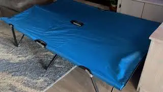 Outsunny 2 Person Folding Camping Cot for Adults, 50' Extra Wide Outdoor Portable Sleeping Cot
