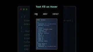 Text Hover Effect using CSS    #coding #css #html #frontend #youtubeshorts