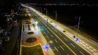 كورنيش دور المعلمين في مدينة الكوت  2024 تصوير جوي