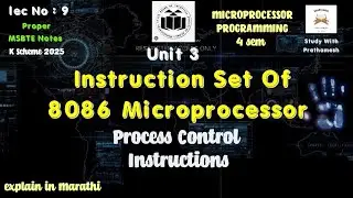 PROCESS CONTROL INSTRUCTIONS | INSTRUCTION SET OF 8086 | MSBTE K SCHEME 3 UNIT 