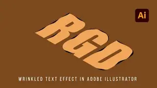 How to create Wrinkled Text Effect in Illustrator | Beginners Tutorial | Rizvi Graphic Designer#edit