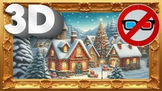 3D TV WALLPAPER | ART | FRAMED PAINTING CHRISTMAS POSTCARD
