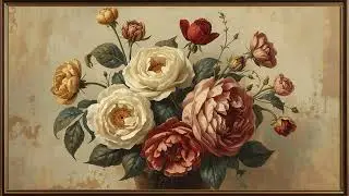 Vintage flowers | TV Art | Flowers Wallpaper | 2 Hours of Silent Art for Calm Spaces