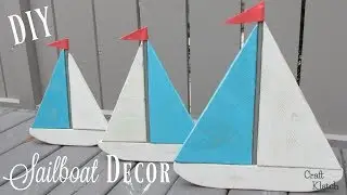 Sailboat Room Decor DIY | Coastal Decor | Craft Klatch