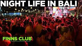 Bali Nightlife 2025 | FINNS Beach Club Experience | Best Nightlife in Bali  #travanil