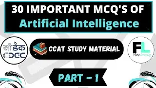 Artificial Intelligence MCQ's for CDAC-CCAT Exam preparation | Part 1|CDAC-CCAT Study material 2023