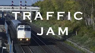 This is what a train traffic jam looks like