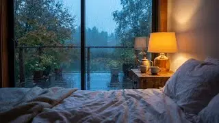 Deep Sleep Now: Rain Sounds for Sleeping in Nature Room with Lamp for Absolute Relaxation 🕯️