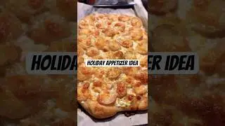 A simple holiday appetizer with sourdough flatbread, cottage cheese, potatoes, and cheese #holiday
