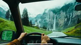 ❤️ Driving in Switzerland🇨🇭 from Lauterbrunnen to Interlaken, Relaxing ASMR