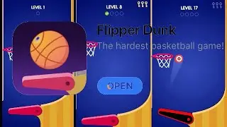 FLIPPER DUNK gameplay walkthrough level 1 - 17 | school of gaming