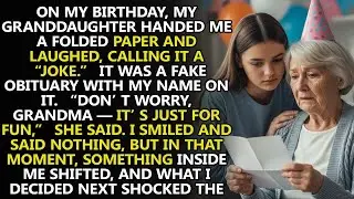 🎂 My Granddaughter Gave Me a Fake Obituary 📰 for My Birthday — Then Said “Relax, It’s Just a Joke”