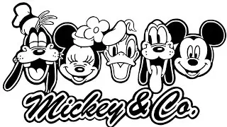 How to Coloring Mickey and his friends,  Mickey Minnie Mouse Drawing and Coloring for Kids, 125