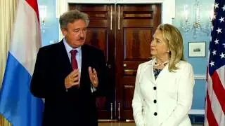 Secretary Clinton Delivers Remarks With Luxembourg Deputy Prime Minister Asselborn