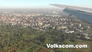 Landeanflug auf den Flughafen in Stuttgart