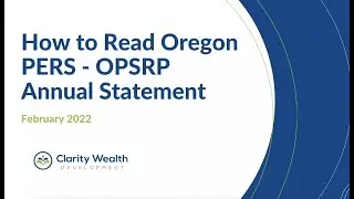 How to Read Your PERS' Oregon Public Service Retirement Plan (OPSRP) Statements
