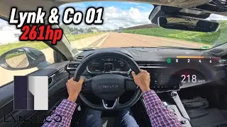 2022 Lynk & Co 01 1.5 Turbo Plug-in Hybrid (261 hp) | POV Autobahn Test Drive in Germany