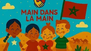 MAIN DANS LA MAIN🤚LA MARCHE VERTE🇲🇦magnifique Chanson française exclusive avec paroles et animation
