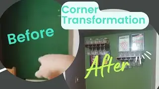 Before and After.. Transformation - boring corner to Beautiful bar area