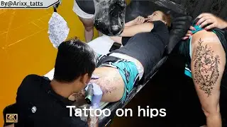 Tattoo on hips😍the caster is crying‼️ || Artist By arixx_tatts