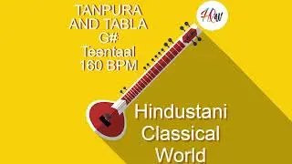 Tabla and Tanpura Scale G# | Teen Taal 160 BPM madhya laya scale G#