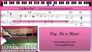'Cry Me a River' - HD enhanced - Solo Jazz piano Lesson