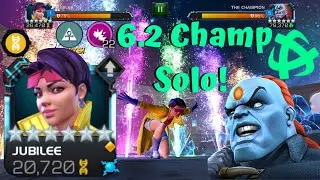 Jubilee vs 6.2 Champion Boss! Insane Solo! Horseman! 6-Star Rank 3! - Marvel Contest of Champions