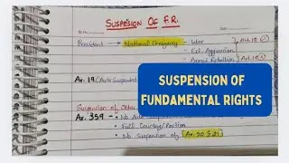 Suspension Of Fundamental Rights #rights #handwrittennotes #polity #inkedsuccess #upsc #ssc #vlog 