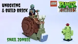Unboxing & Build Brick Plants vs Zombies: Snail Zombie (Lego Alternative)
