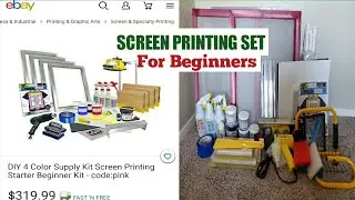 Screen Printing 4 Color Kit For Beginners | ASMR  Unboxing