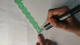 Easy Green Wavy Border Design for Project & File | Simple Border Drawing | Bunnyy Artzz 🎨