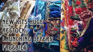 Huge bohemian junk journal kits restocked | launching offers | freebies | flip through | boho needs
