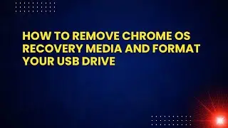 Как извлечь носитель для восстановления Chrome OS и отформатировать USB-накопитель