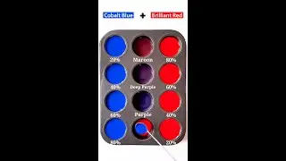 Cobalt Blue Vs Brilliant Red Satisfying Color Mixing #colormixing #satisfying #asmr #painting 