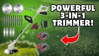 3-in-1 Electric Weed Eater Review |  Powerful Cordless Grass Trimmer with 2 Batteries!