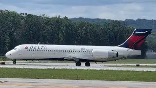 Delta Airlines 2855 Boeing 717 landing at TVC Cherry Capitol Airport in Traverse City MI 6/28/25