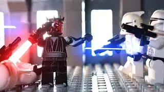 LEGO STAR WARS Darth Maul Vs Clone Troopers Hallway Scene
