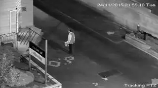 PTZ following a man at night