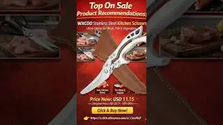 Ultra Sharp Kitchen Scissors 🔪  Cut Chicken Fish & Veggies Easily 53% OFF Deal #kitchengadgets