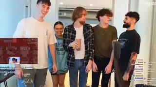 the boys + talia do a height check