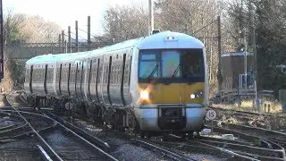 (HD) Southeastern 376015 passes through Faversham on 5Y19 for Slade Green. 19.01.18
